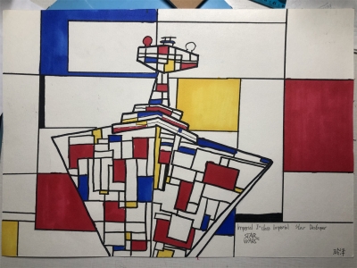 Mondrian tricolor lattice imperial destroyer