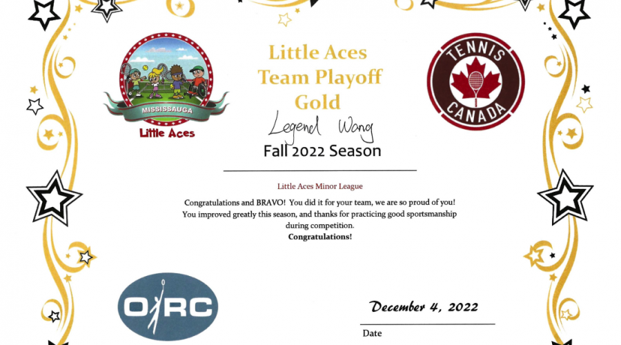 Win Tennis Team playoff Gold fall 2022